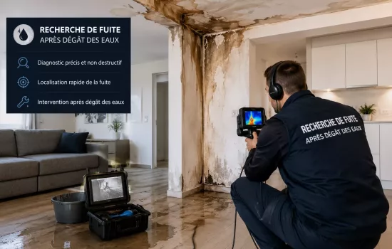 recherche de fuite après un dégât des eaux 1